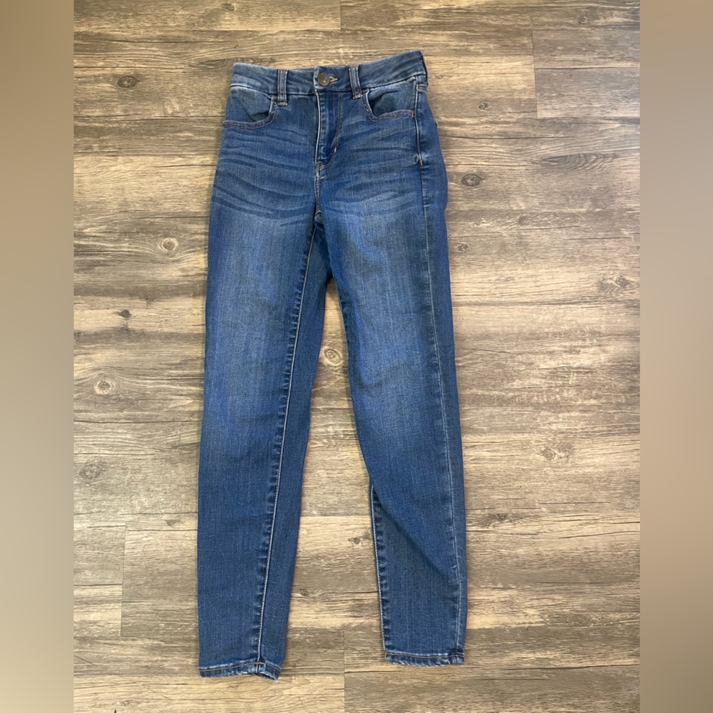 Women’s American Eagle Curvy Hi-Rise Jegging Next Level Stretch Size 00 Short